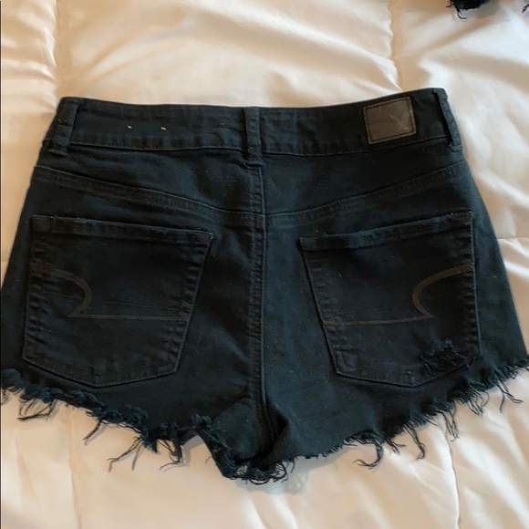 Black American Eagle Hi Rise Festival Jean Shorts - Picture 2 of 3